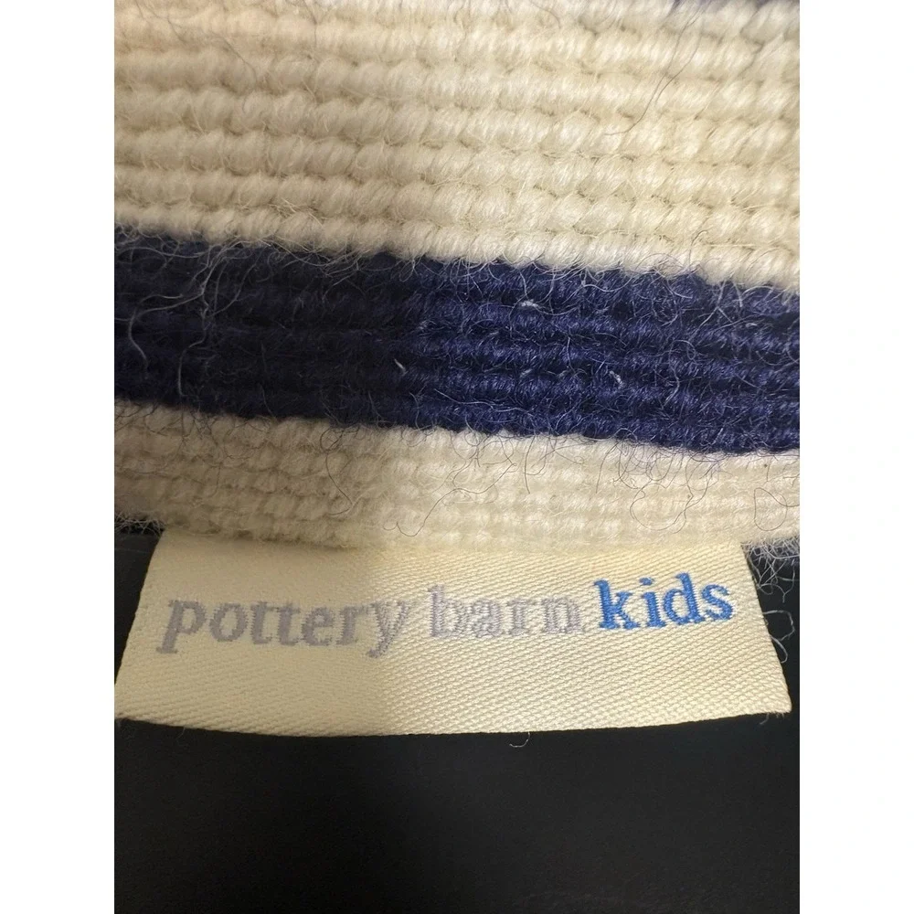 Pottery Barn Kid Decorative Pillow Small Lighting Bolts Stripes Blue Boys 9x13